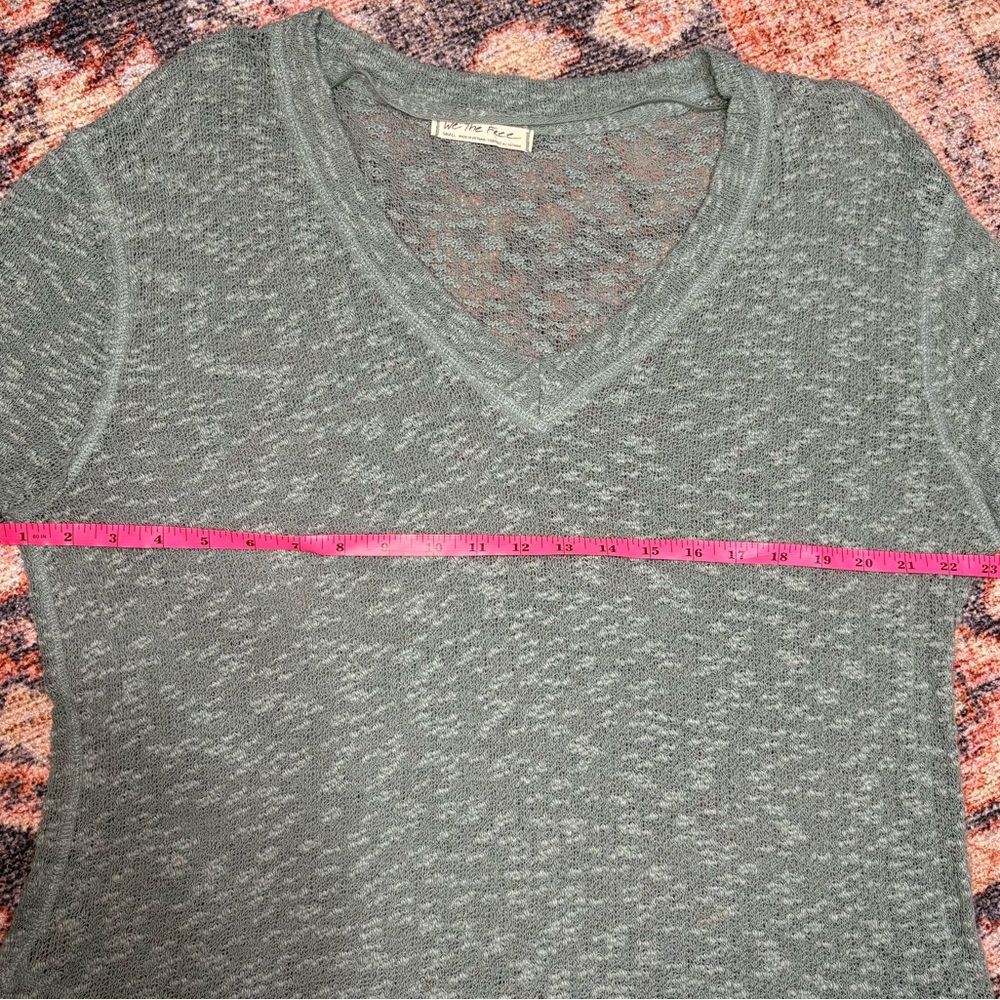 Free People We The Free Ocean Air Hacci Tunic Top size small oversized cotton - Picture 12 of 12